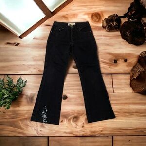 Original Threads Women’s Embroidered Jeans Size 7/8 Black